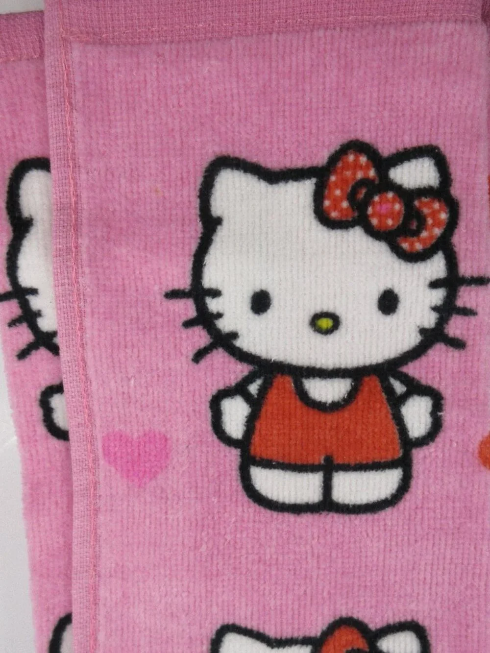 Hello Kitty Hand Towel Set 2 Pack 100% Cotton Sanrio Pink 15